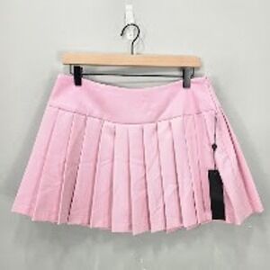 Emerson Lang Pleated Mini Skirt L Pink Tennis Coquette Preppy Y2K Kawaii NWT